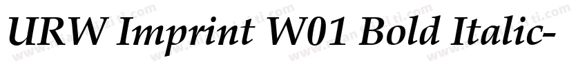 URW Imprint W01 Bold Italic字体转换